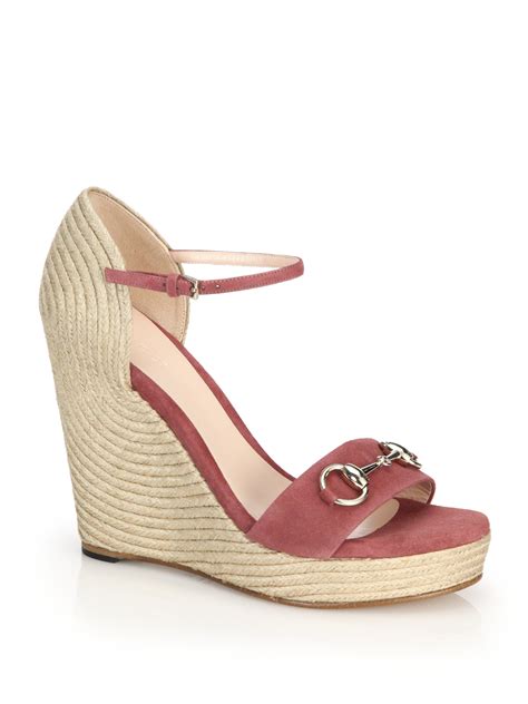 gucci wedges shoes|Gucci espadrilles wedges pink.